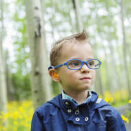 Boy with a hearing aid