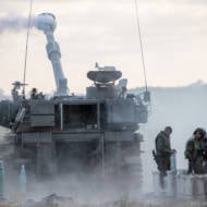 IDF Artillery Corps firing into Gaza