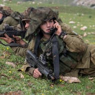 IDF forces training in the Golan Heights