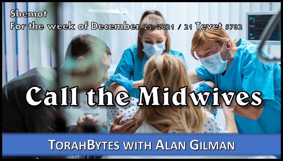 Husband and midwives assisting woman in labor