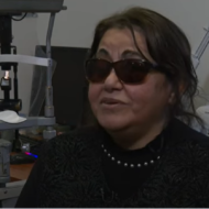 60 year old woman, eye surgery