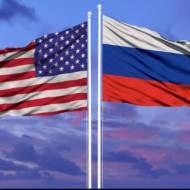 U.S. Russia flags