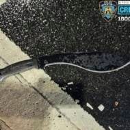 Weapon used to attack three NYPD police officers