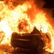 Torched car