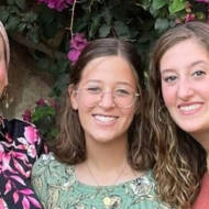 Lucy Dee and daughters Rina and Maya