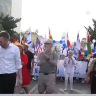 Christian supporters march in Jerusalem