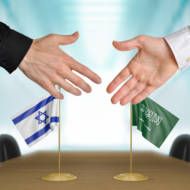 Israel and Saudi Arabia diplomats agreeing on a deal