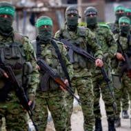 Hamas terrorists in Gaza