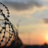 barbed wire, prison