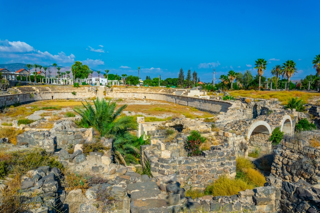 Beit Shean’s Amphitheater where Gladiator fights took place 1600 years ago.  Photo Credit Shutterstock