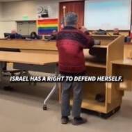 holocaust survivor heckled