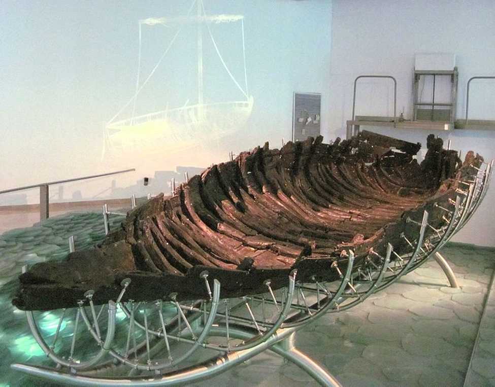 This ancient fishing boat from Migdal was discovered in 1986 when the Sea of Galilee’s water level receded, thus exposing it.  It is now on display at nearby Kibbutz Ginosar.   Photo Credit: Travellers & Tinkers – CC BY-SA 4.0