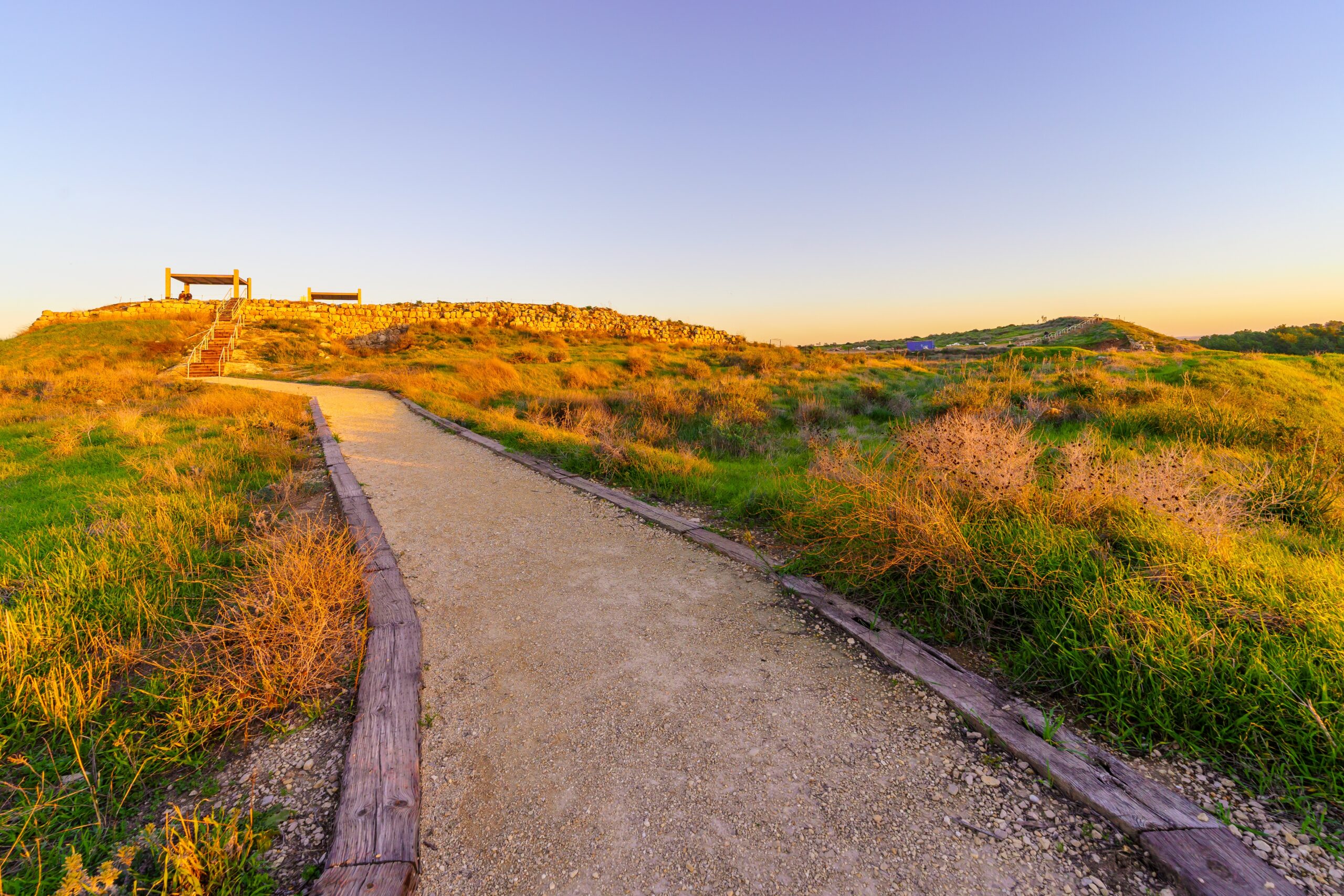 One of the main trails at Tel Lachish, one of Israel’s largest, but seldom visited archeological sites. 