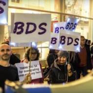 Anti-Israel BDS activists. (Screenshot)