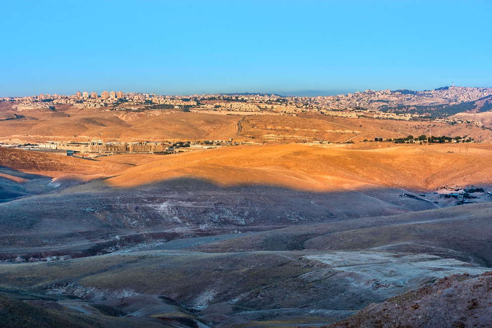 The rocks of Maale Adumim are reddish due to iron oxidization. Photo Credit: Shutterstock