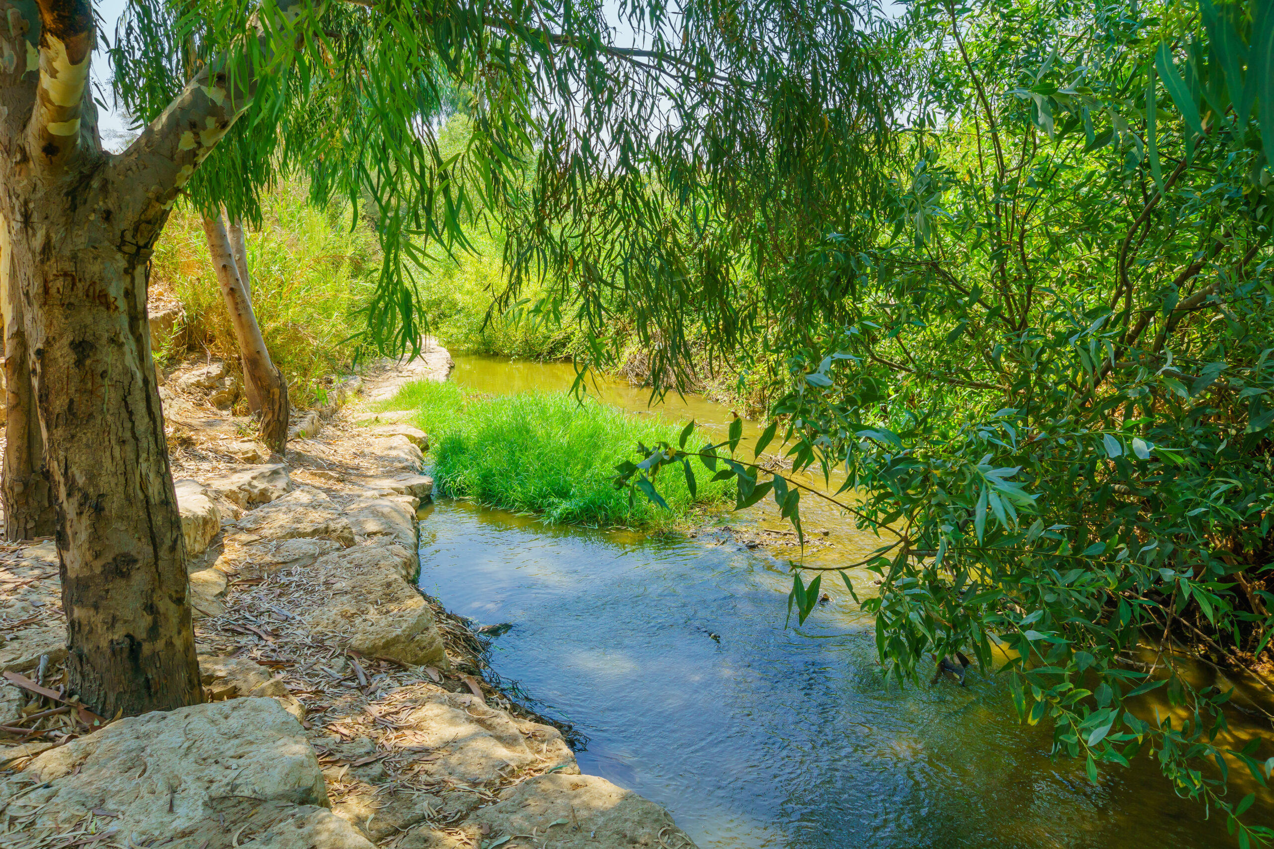 The river is not particularly wide and in some narrower spots, “Brook” might be a more accurate description than “River”.  Photo Credit: Shutterstock