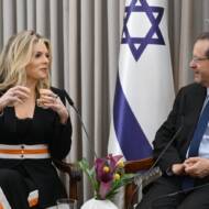 Erin Molan meets Israeli President Isaac Herzog