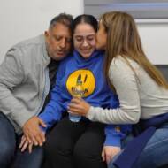 Former captive Liri Albag and her parents