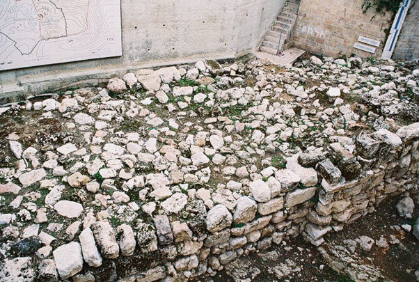 The wall Hezekiah built in Jerusalem with the help of his subjects in Hebron. 