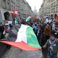 Anti-Israel protestors in Switzerland.