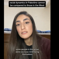 Palestinian complains about blacks