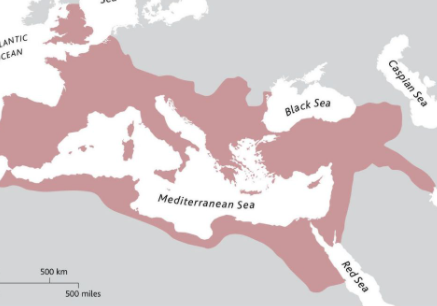 Map of the Roman Empire at it's height