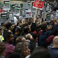 Anti-Israel protesters in London