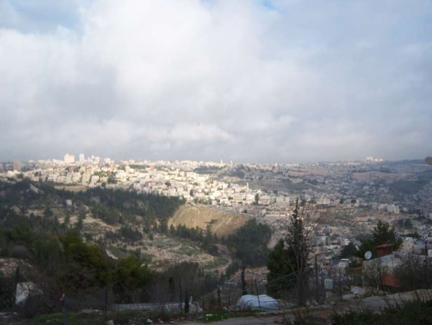 One of the views of Jerusalem that can be seen from this vantage point. One of the views of Jerusalem that can be seen from this vantage point.