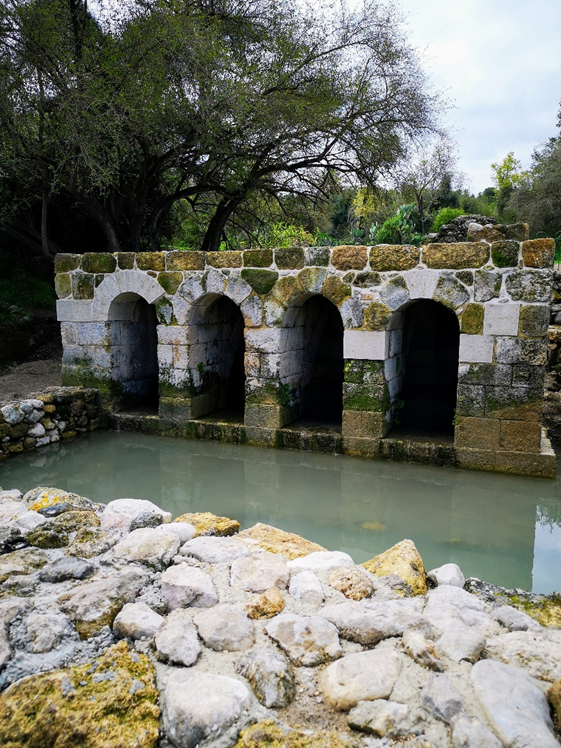 The ruins of the site, such as this Roman Aqueduct and Ottoman Turkish reservoir below it, are well preserved and integrated with the overall landscape of the park. This alone is reason to come and visit, but as we shall soon see, the Biblical events that happened here make this site a must-see. Photo Credit Shutterstock The ruins of the site, such as this Roman Aqueduct and Ottoman Turkish reservoir below it, are well preserved and integrated with the overall landscape of the park. This alone is reason to come and visit, but as we shall soon see, the Biblical events that happened here make this site a must-see. Photo Credit Shutterstock
