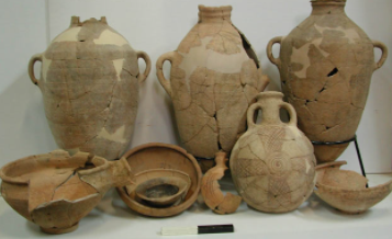 Pottery vessels found in digs of ancient Shunem.